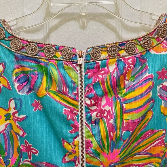 LILLY PULITZER Gabby Dress Sea Blue Summer Haze Size 2 - Picture 9 of 9